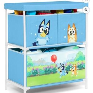 Bluey Toddler Bedroom Toy Organizer set by Delta Children